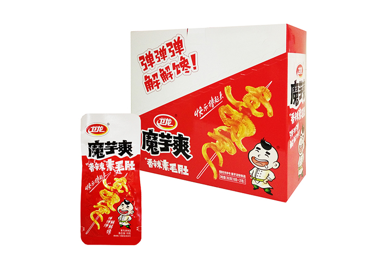 WEILONG KONJAC SPICY VEGETARIAN BEEF STOMACH 18G 20PACKS